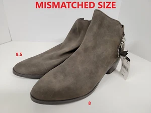 (Mismatched Size 8 / 9.5): Women's Route 66 Taupe Delcia Ankle Boots - Picture 1 of 13