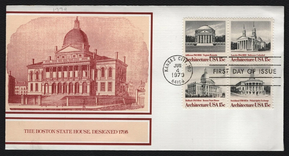 #1782a 15c American Architecture, Fleetwood-Monarch FDC **ANY 5=FREE SHIPPING** - Image 1 of 1