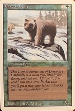 Grizzly Bears - Green Revised 3rd Edition Mtg Magic Rare x4 NM