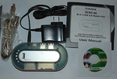 Fujifilm DCR2-161 USB 16:1 Memory Card Reader/Writer ISB 2.0 W/ 3 Port Hub - Image 1 of 2
