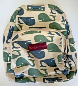 Mochila Bungalow 360 MINI Niños Ballenas Beige/Azul/Verde **LEER** - Imagen 1 de 9