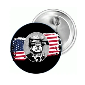 God save the president II Trump Badge Anstecknadel Button Anstecker Pin Magnet - Picture 1 of 1
