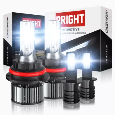 Combo de faróis de LED alto/baixo + lâmpadas de neblina para Nissan Sentra 2000-2003 6000K - Imagem 1 de 4