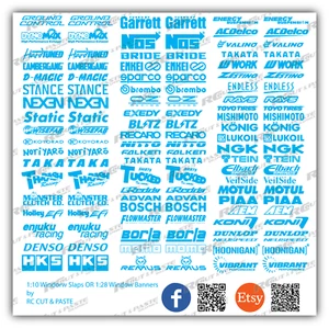 1:10 Scale - RC Car Sponsor Decals - Picture 1 of 41