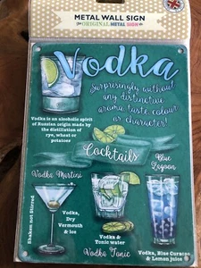 Letrero de pared de metal lata de vodka - Imagen 1 de 1