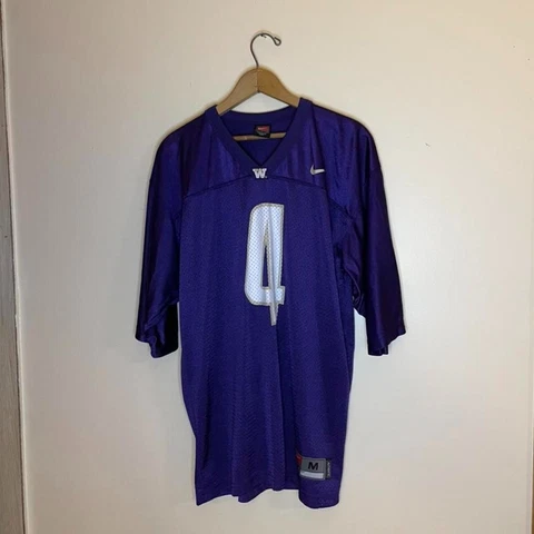 Vintage y2k Washinton Huskies Nike Football Jersey #4 Medium Cover