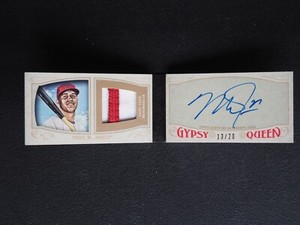 2016 Topps Gypsy Queen Mike Trout AUTO Autograph Jersey Mini Relic Book /20 NMMT