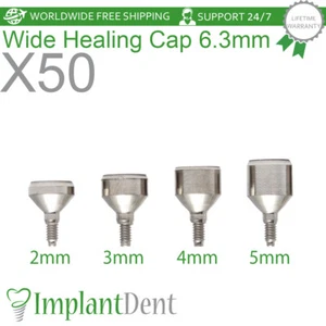 50x Dental Healing Cap 6.3mm Wide Platform Int Hex 2.42mm Dentistry Tool - Picture 1 of 3