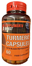 Turmeric Capsule with black pepper Extract 500mg 60 capsules Food Supplement