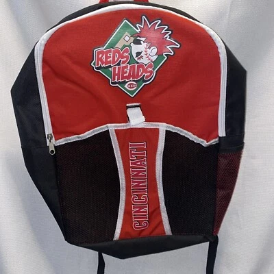 Bolso Mochila Cincinnati Reds Heads MLB Rojo y Negro Bolso para Libros Béisbol Foto 1 de 4