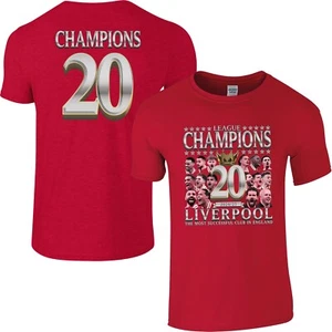 Liverpool Champions T-Shirt - Adult - S to 3XL 20 Times 2024-2025 - Picture 1 of 5