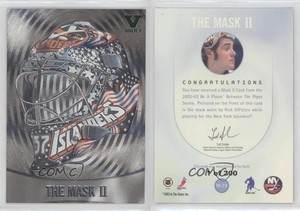 2002 ITG Be A Player Between the Pipes Silver Vault Emerald Rick DiPietro #M-19