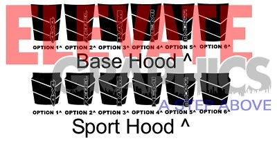 Calcomanías adhesivas gráficas de vinilo para capó rayas para Dodge Ram 1500 y 2500 2019-2025 Foto 1 de 4