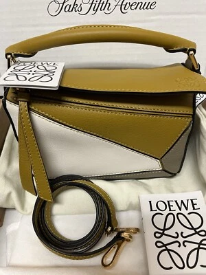 LOEWE mini puzzle leather satchel bag ochre Spain Jonathan Anderson - Image 1 of 4