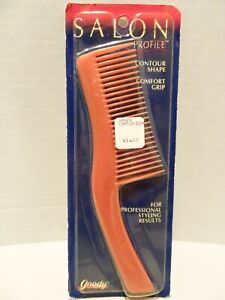 GOODY Salon Profile Contour Shape Detangler Comb #871 Pink NEW 1991 Made in USA
