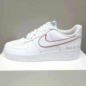 NIKE AIR FORCE 1 "JUST DO IT" (DQ0791 100) TRAINERS VARIOUS SIZES - Picture 1 of 11