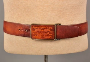 Cinturón de cuero Levi's vintage años 70 para hombre talla 32 años 70 marrón - Imagen 1 de 9