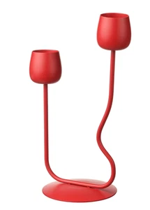 IKEA SILVERPARON Candlestick-Tealight Holder, Bright Red, 29 cm, 11" Brand NEW - Picture 1 of 5