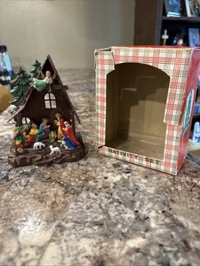 Kitschy Christmas Celluloid Nativity 1950s?W/Orig Box 6” 8134 Made in Hong Kong - Picture 1 of 21
