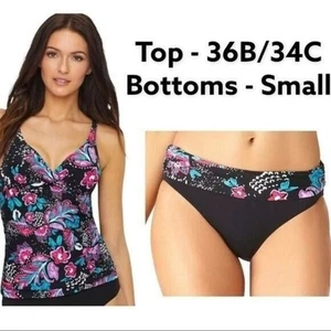 NEW Anne Cole Tankini Swimsuit Set Top 36B / 34C Bottoms S Small NWT & NWOT - Picture 1 of 12