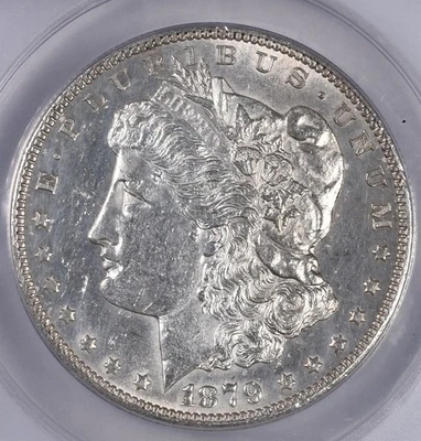 1879-S Rev 78 Morgan Silver Dollar - ANACS AU58 Details - Top 100 VAM 52  - Image 1 of 3