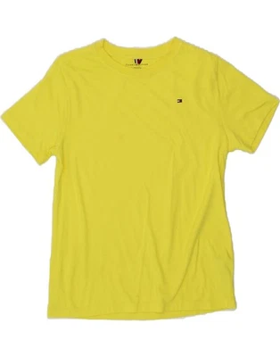 TOMMY HILFIGER Boys T-Shirt Top 12-13 Years Large Yellow Cotton AV10 - Image 1 of 3
