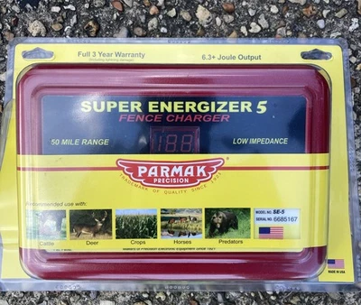 NEW PARMAK SE-5 Fence Charger 50 Mile 6.3J 110V Low Impedance Livestock USA ✅ - Image 1 of 4