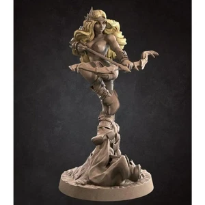 1/24 75mm 3D Print Model Kit Nudes Beautiful Girl Archer Huntress Unpainted - Picture 1 of 2