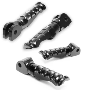 Black CNC Front Rear R-FIGHT Footpegs For VTR1000 Firestorm 97-03 04 05 06 07 - Picture 1 of 6