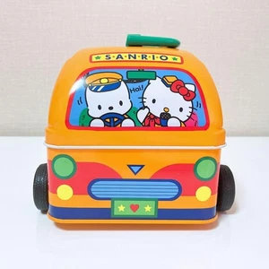 Sanrio 1996 Exciting Outings Nakayoshi Bus Tin Can Miniature Car Retro Used - Picture 1 of 16