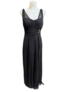Betsy Adam Gown Sz 10 Maxi Dress Mesh Beaded Whimsical Fairy Grunge Witchy B259 - Picture 1 of 8
