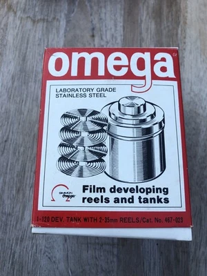 Omega 120 Film Developing Tank and two (2) 35mm Reels - Image 1 of 3