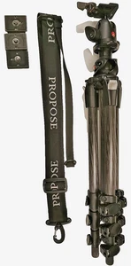 Manfrotto 190CXPRO 4-Section Carbon Fiber Tripod, 496RC2 Compact Ball, EXTRAS - Picture 1 of 6