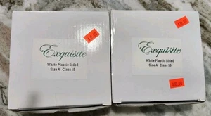 Exquisite Size A Class 15 WHITE PLASTIC PREWOUND BOBBINS. Fit BABYLOCK/BROTHER - Picture 1 of 3