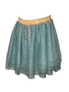 Matilda Jane Skirt girls size 12 tulle Green Tiered - Picture 1 of 3