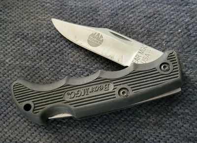 Bear MGC Usa Lockback Knife MAC TOOLS Advertising Logo On Blade, Black Grip - Image 1 of 4