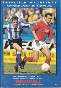 1990/91 Sheffield Wednesday V Millwall 04-05-1991 División 2 - Imagen 1 de 1