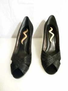 Nina Black Luster Heels with Rhinestones - Coris, 8M - Picture 1 of 4