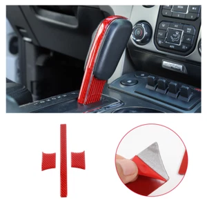 Red Carbon Fiber Gear Shift Knob Sticker Decal Trim Cover for Ford F150 2009-14 - Picture 1 of 7