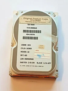 13.6 GB Ide Seagate/Tektron ST313640A P-Ata 5400rpm HDD 3,5 " Hard Drive - Picture 1 of 1