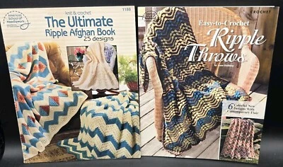 Ultimate Ripple Afgan & Easy to Crochet Ripple Throws American School Needlework - Image 1 of 4