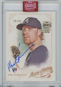 2019 Topps Archives Signature Series #270 Mike Foltynewicz 29/30 Allen & Ginter