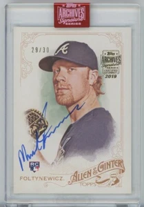 2019 Topps Archives Signature Series #270 Mike Foltynewicz 29/30 Allen & Ginter - Picture 1 of 1
