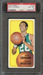 1970-71 TOPPS #102 RICH JOHNSON PSA 8 CELTICS - Picture 1 of 2