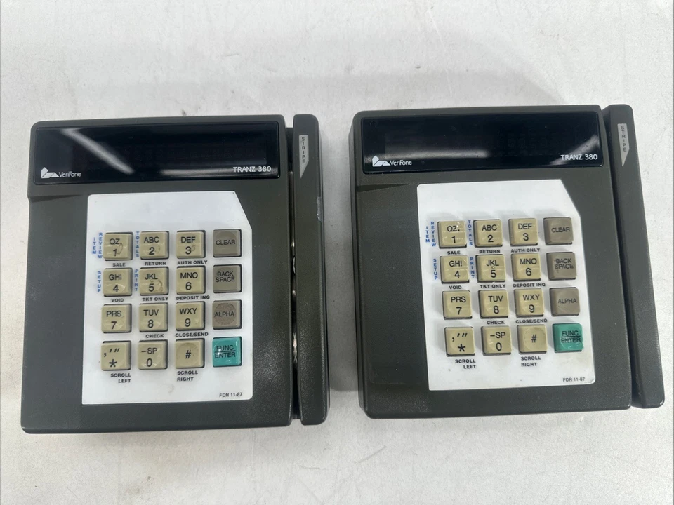 Verifone TRANZ 380 Payment Terminal *LOT OF 2* #TL-850 — 第 1/4 张图片