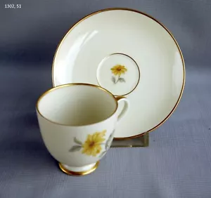 Mokkatasse Kafeetasse Espressotasse Gedeck Porzellan Fürstenberg 02065 Goldrand - Bild 1 von 5