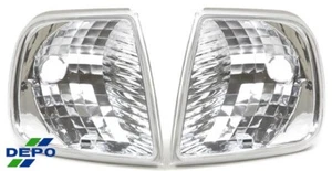 fit 1996-APRIL 1997 Early Ford F150 Clear Corner Signal Park Lights Pair DEPO - Picture 1 of 2