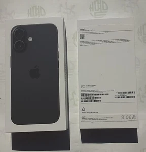 Apple A3081 iPhone 16 Black 256GB - Empty Box ONLY - Zdjęcie 1 z 2