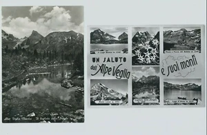 Un saluto dall'ALPE VEGLIA, Il laghetto delle Streghe" 2 CARTOLINE non viaggiate - Picture 1 of 1