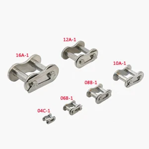 Stainless Steel04C/06B/08B/10A/12A/16A-1 Roller Chain Connector Link Full Buckle - Picture 1 of 7